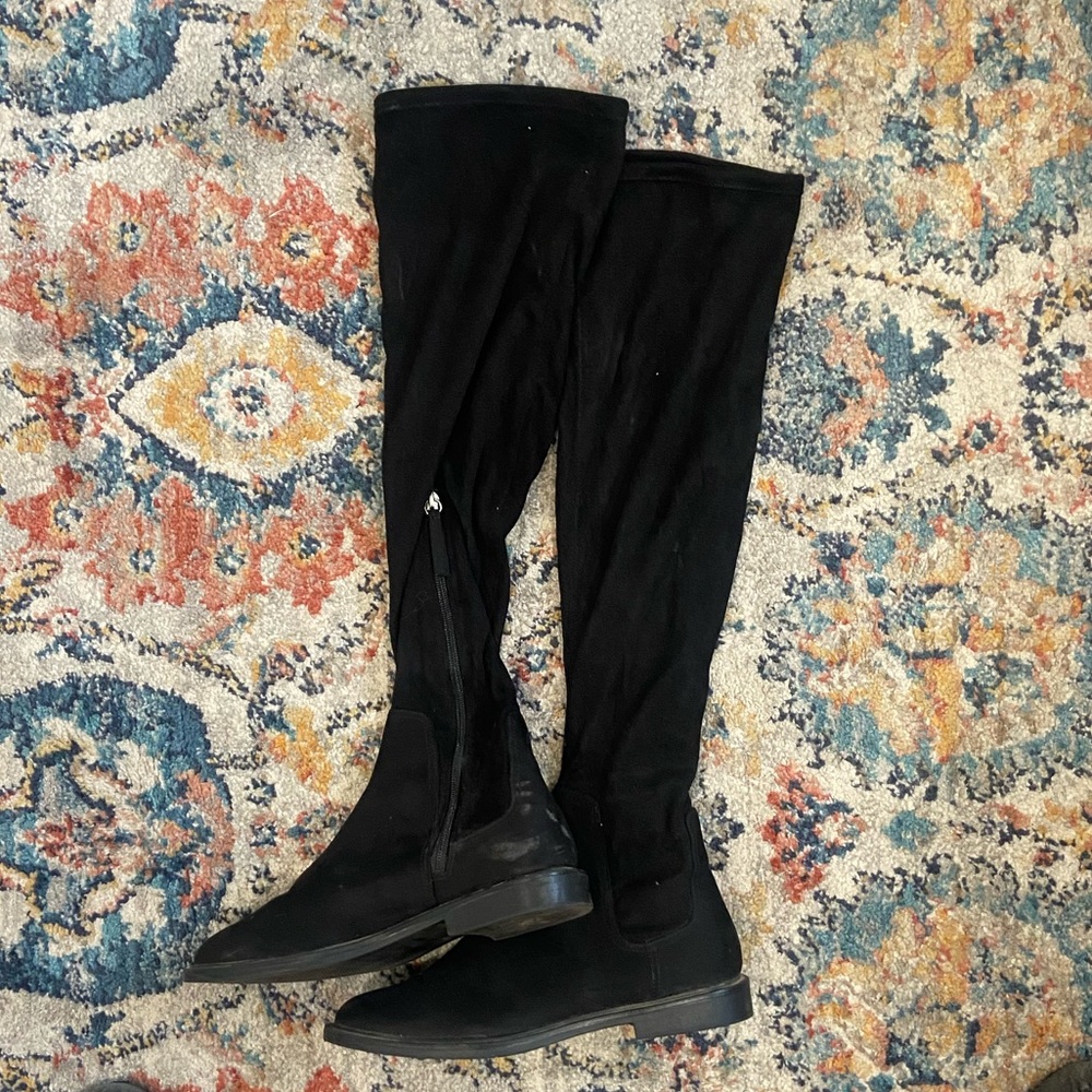 Zara over the knee flat boots
